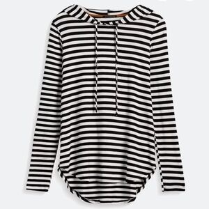 Striped Black and White Women's Top